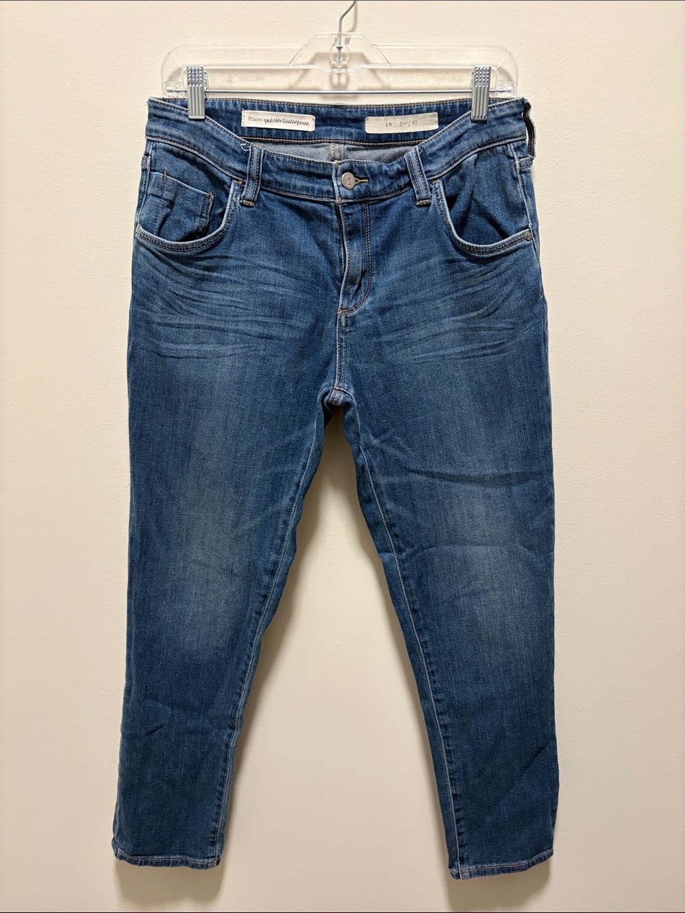 Anthropologie Medium Blue Ankle Crop Jeans